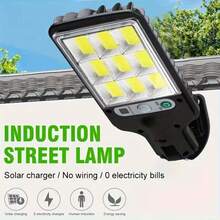 1/2pcs Black Shell Motion Sensor Outdoor Wall Light, Fake Surveillance Solar Powered Light With Light Sensor, Detachable Portable Outdoor Camping Lamp, Adjustable Height Outdoor Pathway Light, Built-In Button Switch, 3 Lighting Modes, Minimalist Stylish Floodlight With 270 Degree Illumination - white light - View 13