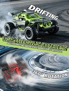 1pc 1:18 Scale 2.4GHz Remote Control Off-Road Vehicle, 4WD, Multi-Angle Driving, Rechargeable Drifting RC Car, High-Speed Racing Outdoor Toy For Children 6+ Years Old, Suitable As Birthday/Christmas Gift - Multicolor - View 9