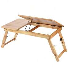 Portable Foldable Wooden Bamboo CompuLaptop Table Sofa Bed Office Laptop Stand Adjustable 50*30 - Mocha Brown - View 5