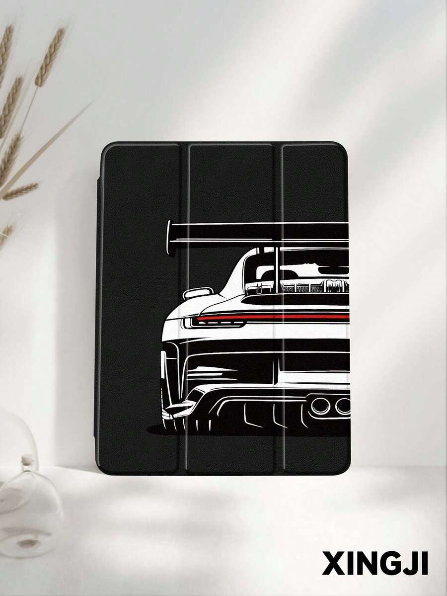 1个黑白汽车轮廓图案平板电脑保护套,兼容iPad 10.2英寸第十代(A16)/ 11英寸第十一代(2025款)、iPad Pro 11英寸(2021/2020款)、Galaxy Tab A8 10.5英寸(2022款)、Matepad 10.4英寸/Tab,内置笔槽,防摔,带支架,自动休眠/唤醒功能,是馈赠亲朋好友的理想之选。 - 彩色 - 查看 1
