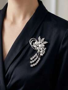 Broches fleuries de perles à la mode - épingles de revers élégantes pour femmes, accessoires de bijoux unisexes pour les fêtes décontractées / cadeaux pour amis, décorations - fleur de perle - Voir 11