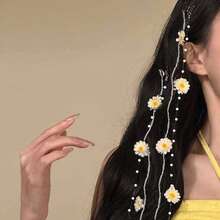 Kẹp tóc hình bướm đính ngọc trai và hoa cúc tươi tắn, thanh lịch dành cho nữ, thích hợp sử dụng hàng ngày, ở nhà, trường học, bãi biển, văn phòng, tiệc tùng, lễ hội, sinh nhật, tựu trường, năm mới, Ngày Valentine, Ngày của Mẹ, Giáng sinh, đám cưới, lễ hội âm nhạc, lễ tốt nghiệp, mùa xuân/hè, kẹp càng cua, du lịch. - Nhiều màu - Xem 4
