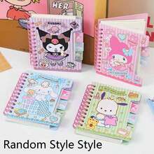 SANRIO 1本卡通三丽鸥A7笔记本，可爱便携笔记本套装，学习必备，文具用品，学习用品，完美的派对礼物，粉丝节日礼物。 - 彩色 - 查看 5