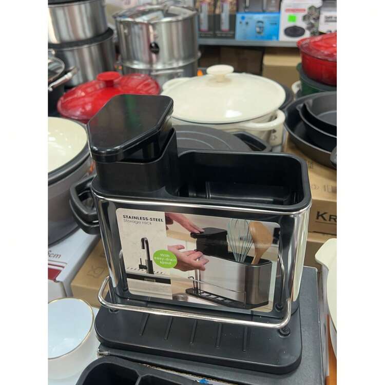 Tableware Bucket With Mpartments, Chopstick Barrel, Stainles - View 9