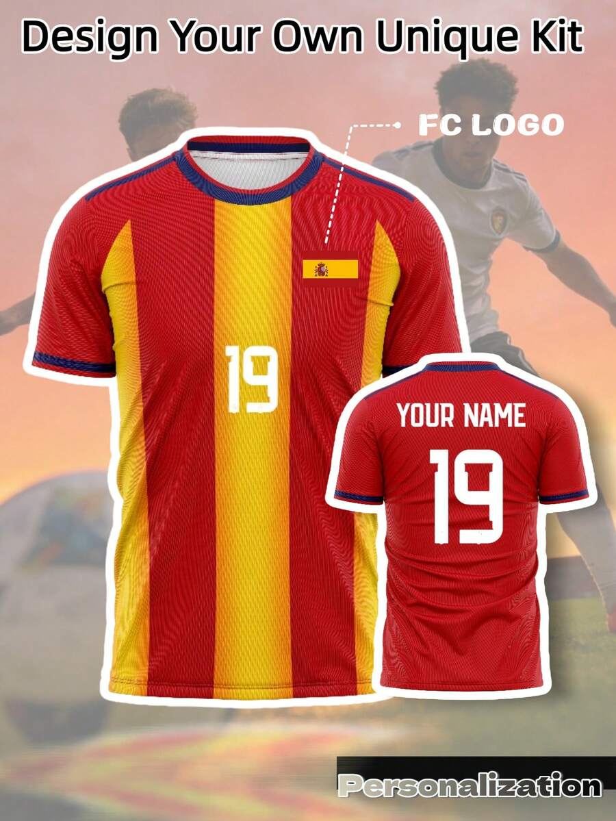 Custom Spain Special Edition Soccer Jersey Shirt, 2026 Soccer Sports Red Summer - Red - View 1
