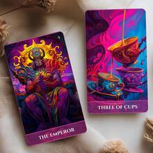 78 cartas de tarot luminosas, tamaño 13x8cm, adecuadas para lectores de sabiduría, creatividad y despertar, juego de cartas de insight - Arcanos Luminosos - Ver 3