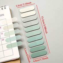 200pcs/Pack Transparent PET Gradient Index Stickers, Colorful Round Tip PET Index Stickers, Retro European And American Colors, Index Stickers, Morandi Color Notes, Indicator Stickers, Classification Marking Stickers School Supplies - one-size - View 20