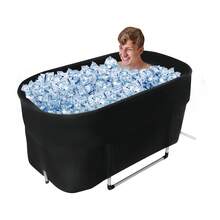 Quiltern Portable Foldable Bathtub 6-Layer Insulation Large Soaking Tub 150kg Load Capacity With Storage Bag For Home Camping RV Travel Spa Relaxation - A - View 11