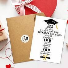 2026 Christian Graduation Card, Jeremiah 29:11 Bible Verse Graduation Greeting Card With Cap And Diploma, Religious Inspirational Card For Graduates - A - View 8