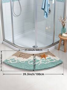 DAJIANG 1pc Fluffy Bathroom Rug, Soft And Comfortable Foot Feel, Flower Shaped Bath Mat With TPR Non-Slip Bottom, Suitable For Hallway, Bedroom, Living Room, Bedside, Decorative Small Rug, Machine Washable And Easy To Clean - Multicolor - View 16