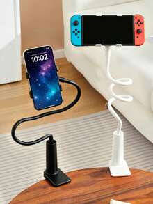 Giá đỡ cổ ngỗng điều chỉnh 360°, thích hợp đặt cạnh giường, trên bàn làm việc, cho máy tính bảng dòng 17/16/15 inch, và các thiết bị chơi game. Sản phẩm được làm từ chất liệu ABS. - Nhiều màu - Xem 2
