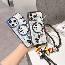 This Disney Mickey Mouse Lanyard Phone Case Is Fully Covered In TPU Material, Features Strong Magnetic Closure, Is Shockproof And Lightweight, And Is Compatible With IPhone17/16/11/13/15/15 Plus/15 Pro/15 Pro Max/12/14 Pro Max/11 Pro Max/12 Pro/12 Pro Max/13. This Phone Case Is A Popular Birthday Gift Or Business Gift Choice; It Is Durable, Stain- And Fingerprint Resistant, And Suitable For Both Men And Women. The Set Also Includes A Mickey Mouse Phone Case And A Mickey Mouse Plush Bracelet, Making It A Perfect Gift For Friends And Family. This Stylish Phone Case Is Fun, Lightweight, And Durable. IPhone17 Pro Max Phone Case, Minnie Mouse Phone Case. - Trong sáng - Xem 8