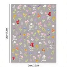 Apple Phone Cute Butterfly & Floral Stickers, DIY Decorative Stickers For Phone Case, Camera, Cartoon 3D Embossed Stickers - Multicolor - View 2