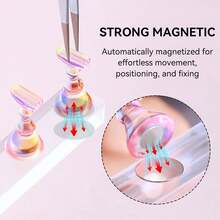 Magnetic Fake Nail Holder, Reusable Clay For Nail Art Practice And Painting, Suitable For Home DIY Beginners And Nail Salon Supplies - Multicolor - View 3