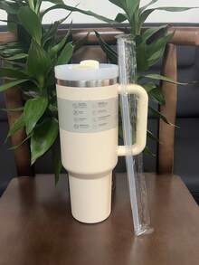 Cốc giữ nhiệt đáy phẳng S-TANLEY H2.0 40oz mới, có tay cầm và ống hút, thích hợp cho du lịch, làm bằng thép không gỉ, dùng được trên ô tô. - Nhiều màu, 40oz - Xem 2