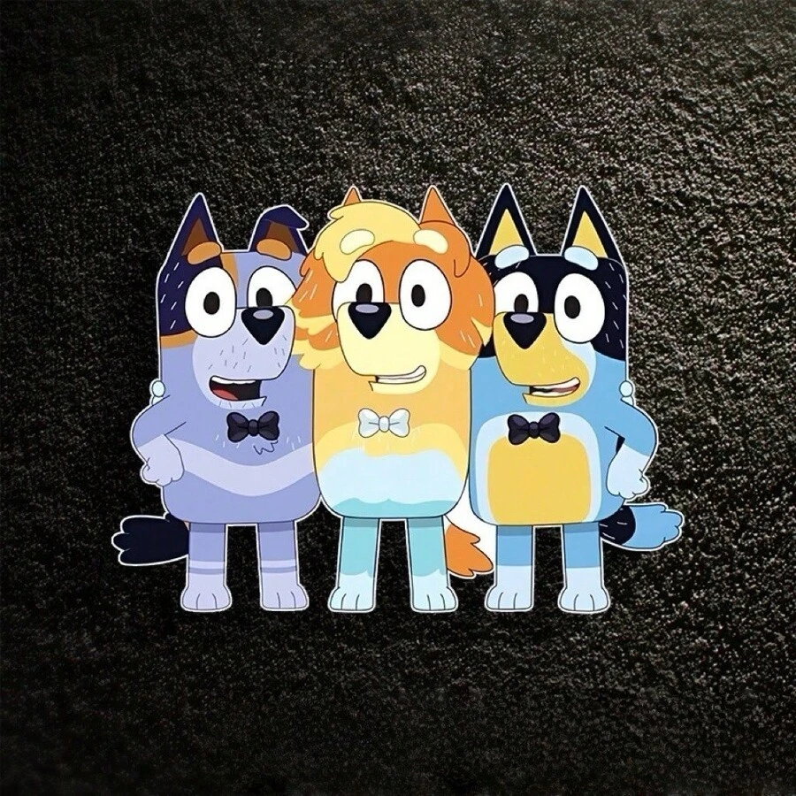 Bluey Hình dán hoạt hình dễ thương cho thân xe, hình dán chú chó Brui, hình dán xe điện, hình dán bảo vệ hành lý khỏi trầy xước. - Nhiều màu - Xem 1