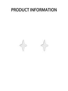 1pc S925 Sterling Silver Minimalist Star Navel Ring, Excellent Daily Wear Choice, Ideal Gift For Girlfriend, Mom And Sister - Single Earring Accessories - View 6