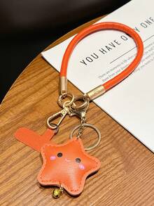 1 chiếc móc khóa đeo tay hình ngôi sao mềm mại, mặt dây chuyền hình chuông dễ thương, móc khóa chống thất lạc tiện dụng. - Nhiều màu - Xem 7