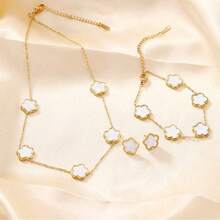 不锈钢五花耳环手链项链 - 花 - 查看 4