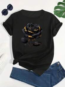 Women T-Shirts - Black - View 3