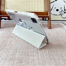 1 chiếc ốp lưng máy tính bảng in hình cá heo dễ thương, có khe cắm bút, chân đế từ tính đa góc và chức năng tự động tắt/mở màn hình, tương thích với iPad Pro/Air, , Pad 5/6/7, Matepad, Honor Pad. - Nhiều màu - Xem 8