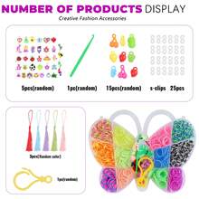 Colorful Rubber Band Bracelet Making Kit, DIY Craft Set With Storage Box, Loom Bands, Hooks, S-Clips, Charms, Tassels And Accessories For Jewelry Making And Personalized Creations - Rubber Band Braiding Kit - View 9