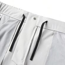 Adidas Men's Lightweight Woven Casual Sports Pants, Summer - Beige - View 9