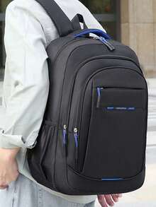 Large Capacity Laptop Backpack For Men, Water-Resistant Multi-Pocket Business Travel Rucksack, Lightweight College School Bag For 15.6 Inch Notebook, Work Daypack Cabin Bag Fathers Day Gift - Multicolor - View 5