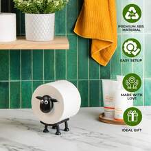 1 hộp đựng giấy vệ sinh hình chú cừu dễ thương, hộp đựng khăn giấy kiêm giá treo khăn đa năng có thể để đứng hoặc treo tường, thiết kế hoạt hình 3D, vật trang trí phòng tắm độc đáo, quà tặng tân gia, đồ dùng phòng tắm bằng nhựa tiết kiệm không gian, đồ trang trí phòng tắm, đồ dùng cần thiết cho kỳ nghỉ, phụ kiện nhà bếp, đồ trang trí nhà cửa - Nhiều màu - Xem 6