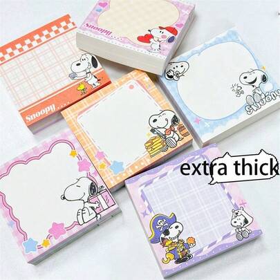 SNOOPY 200张/套 可爱朋友便签本 花生漫画人物 勿忘我 女孩爱心 学生/日常配饰（随机款式）