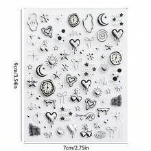 Corazón de metal líquido + Pegatinas de corazón de metal líquido para teléfonos Apple y Android, pegatinas decorativas DIY - Multicolor - Ver 2
