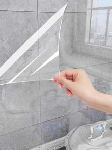Transparent Static Cling Wall Protector Film, Adhesive-Free Wall Decor, Waterproof And Oil-Proof Plastic Sticker, Suitable For Kitchen And Home Use, Easy DIY Installation - Multicolor - View 2