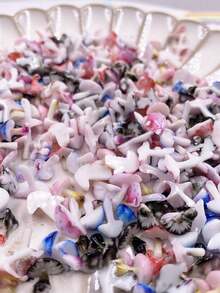 40pcs Cute Resin Mini Colorful Mushroom Flat Bottom Rhinestone Art Stickers, DIY Clothing Craft Decorative Accessories - Random mixed - View 4