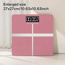AVXLRQ Weight Scale Electronic Scale, 396 Pound Digital Bathroom Scale, High-Precision Weight Scale With LCD High-Definition Display And Temperature Display (Switchable Between KG And Scale), Ultra Wide Platform, High-Precision Electronic Weighing - Pink - View 1
