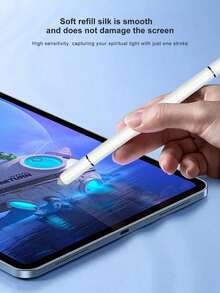 Bolígrafo táctil capacitivo 3 en 1, bolígrafo universal para pantalla táctil con 3 puntas (punta fina de disco/bolígrafo/punta de fibra de malla), compatible con iPad/Apple/tabletas Android/teléfonos inteligentes, bolígrafo multifuncional para dibujo, escritura y uso diario - Multicolor - Ver 4