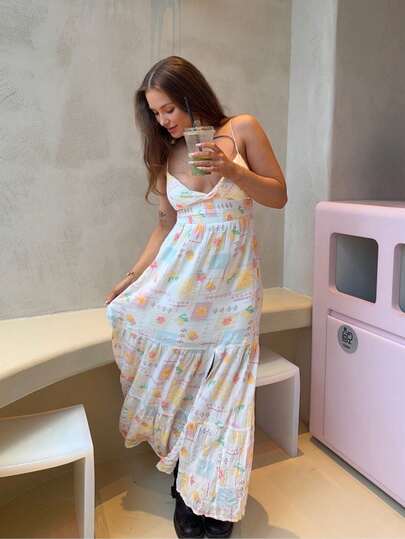 2026 Spring/Summer New Ditsy Floral Dress, Vacation Style Elegant