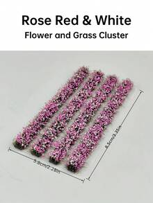 4 pcs/Box Rumput Buatan Panjang Campuran Warna, Ukuran 2,3*3,4 Inci, Mudah Dirakit, Bahan Diorama DIY, Rumput Buatan Sobek Tangan, Cocok untuk Rel Kereta Api, Lanskap Miniatur Rumah Pertanian dan Dekorasi Taman Peri, Sempurna untuk Tata Letak Jalur, Model Miniatur, Dekorasi Taman Teras dan Patio - Gugusan bunga dan rumput - View 13