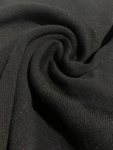 Áo dệt kim nữ mùa hè màu đen đính ngọc trai, cổ tròn tay ngắn, phong cách vintage thu, hoàn hảo cho trang phục thu thanh lịch, áo dệt kim nữ tay ngắn thanh lịch đính cúc ngọc trai và trang trí, cổ tròn, phong cách vintage, phù hợp đi làm mùa thu, mặc hàng ngày, hẹn hò, đi chơi, mặc thường ngày, trang phục lễ hội nữ - màu đen - Xem 10