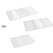3pcs/1pc Heavy-Duty Stainless Steel Cooling And Baking Rack - Food , Easy To Clean, Oven And Dishwasher , Ideal For Cooking, Baking, And Cookie Cooling - Thickened Lines - View 15
