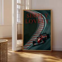 1pc Frameless F1 Racing Car Wall Art, Chic Racing Girl's Choice Canvas Poster, Dorm Room Party Decoration Best Gift, Back To School, Room Decor Bedroom, Funkyposters - F1 - View 6
