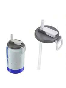 Nắp lon nước ngọt có ga 4 màu kèm ống hút, nắp lon nước ngọt có ga bằng silicon, có thể tái sử dụng cho các loại nước ngọt có ga, nước giải khát, nước ép, soda. - Nhiều màu - Xem 12
