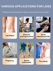 23-32mmHg Compression Leg Warmers (Grade 2) | Thigh High Compression Stockings, Open Toe Calf Compression Sleeve With Anti-Slip Grip, Suitable For Men And Women - KF-wBY-02 - View 5