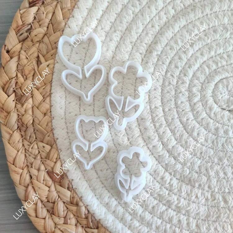 Plant Flowers Petal Shape Of Different Sizes Clay Mold Cutter With Hgh Precision DIY Handmade Earrings Jewelry Making Tools - White - View 4