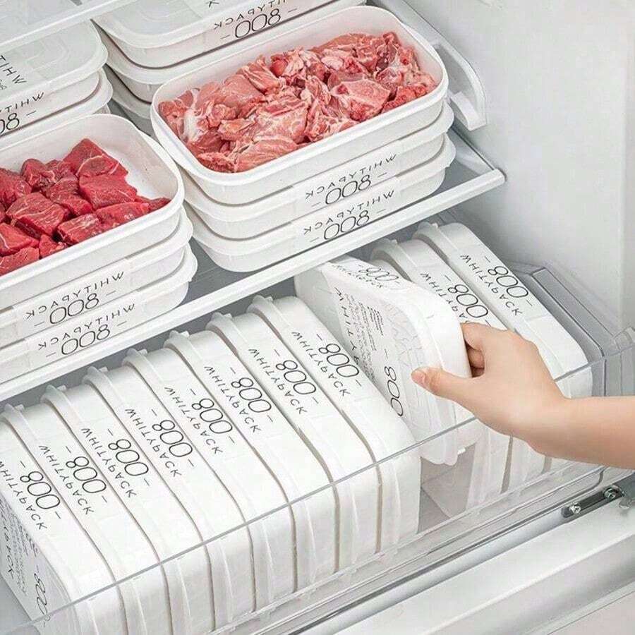 5pcs Set - Refrigerator Storage Boxes, Frozen Meat Preservation Containers, Weekly Meal Prep Boxes, Professional Portioning Containers Suitable For Refrigerator Freezer, Dumplings And Kitchen Use, Factory Direct Sealed Freezer Boxes - Multicolor - View 1