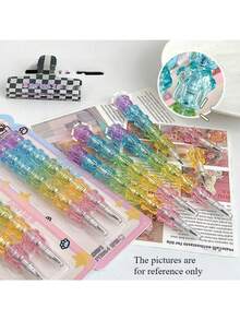 2pcs/Set Colorful Cartoon Cat Claw Detachable Pencils, Suitable For Students Gift, For Writing & Drawing, Back To School - Sets - View 2