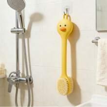 2Pcs Cute Duck Bath Brush Set | Long Handle Soft Bristle Back Scrubber For Shower - 2pcs Yellow - View 8