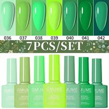 GMUME 7色套装，颜色036、037、038、039、040、041、042，专业UV/LED可卸甲油胶套装，清新鼠尾草、薄荷绿、森林绿、牛油果绿、抹茶色系，春夏系列，圣帕特里克节户外露营自然主题，清新风格，7.5毫升/0.26液盎司，正装美甲用品，底油、面油，无异味，纯素，防脱落。 - 綠色 - 查看 11