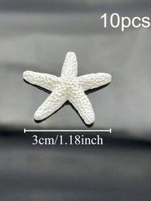 1/10/20/30個 1.18英吋逼真樹脂海星裝飾品，迷你海洋風海星小雕像，適用於DIY手工、婚禮、節日、居家、桌面景觀裝飾 - 多色 - 查看 12