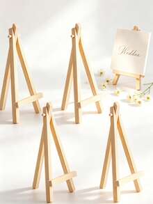 1/3 pezzi Mini cavalletto da esposizione in legno, cavalletto in legno supporto per numeri di tavolo per matrimoni, supporto per esposizione foto, forniture per artigianato e artisti, decorazione per la casa, cavalletto a treppiede per esposizione, supporto per cartellini da tavolo per matrimoni, supporto per esposizione dipinti, mini cavalletto, supporto multifunzionale per esposizione dipinti - Colore del legno - Visualizzare 2