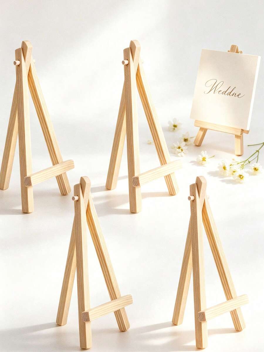 1/3 pezzi Mini cavalletto da esposizione in legno, cavalletto in legno supporto per numeri di tavolo per matrimoni, supporto per esposizione foto, forniture per artigianato e artisti, decorazione per la casa, cavalletto a treppiede per esposizione, supporto per cartellini da tavolo per matrimoni, supporto per esposizione dipinti, mini cavalletto, supporto multifunzionale per esposizione dipinti